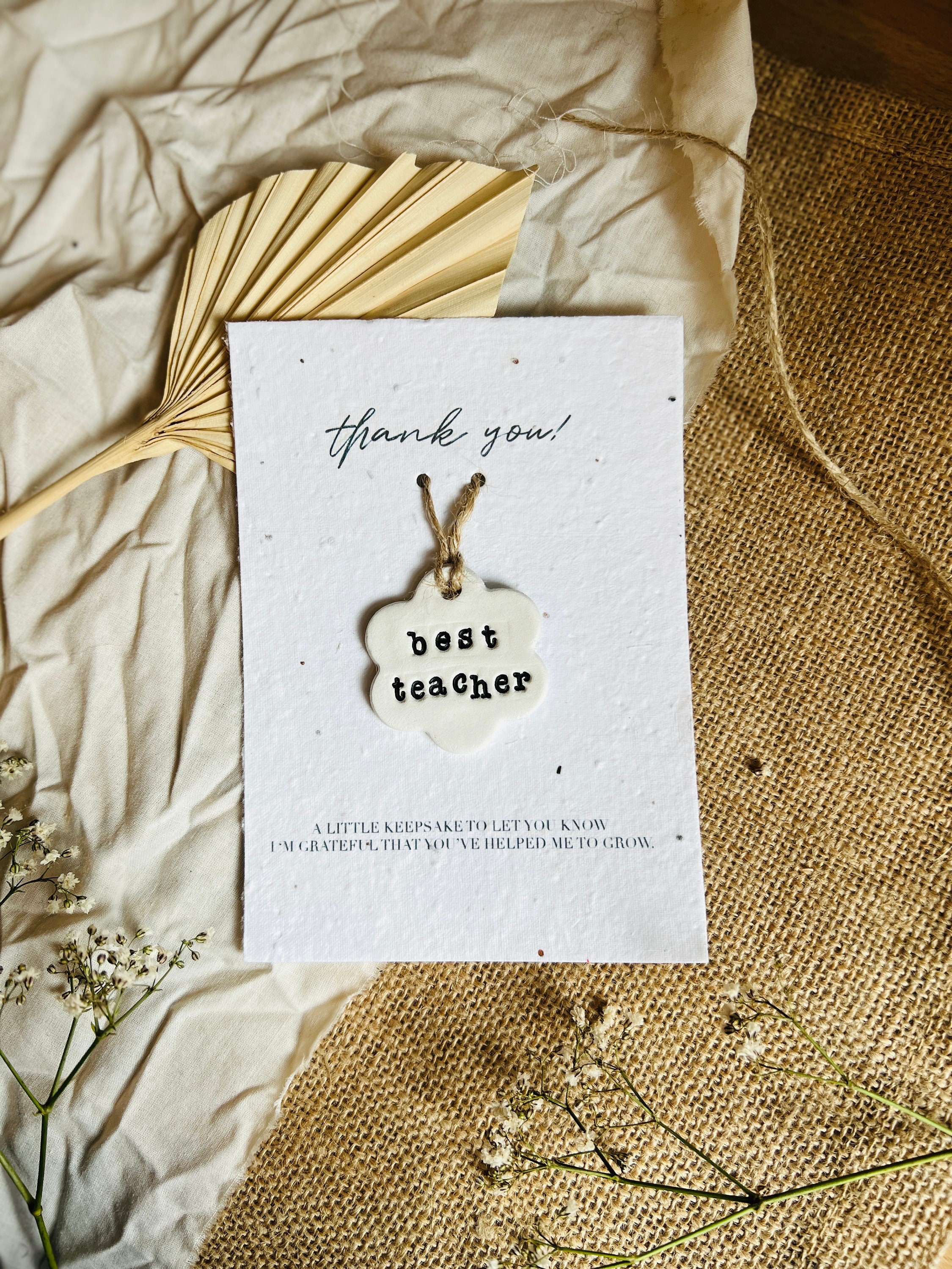 Thank You Teacher Gift Keepsake Token - Best Teacher - Teacher Gift