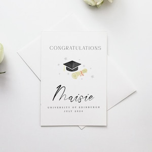 Carte de remise de diplôme personnalisée, Carte de remise de diplôme, Carte de célébration, Carte de voeux de remise de diplôme, Carte de remise de diplôme universitaire, Carte de félicitations