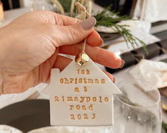 Personalised First Christmas In New House Tree Decoration, New Home Christmas Decoration, 1st Christmas in New House Christmas Decoration,