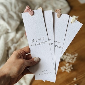 Personalised Wedding Reserved Seat Signs, Seating Tags, Reserved row, Reserved Chair, Printed Wedding Details, Wedding Stationery