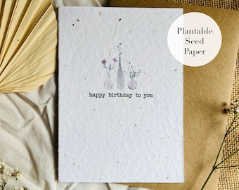 Kartka urodzinowa z nasionami do sadzenia – Wildflower Recycled Paper