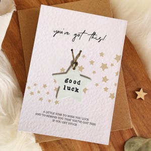 Good Luck Exams Token, Star Keepsake Pocket Hug, Encouragement Gift, Take With You Token, Exam Pick Me Up