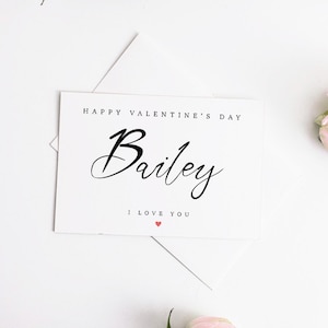 Personalised Valentines Day Card, Couples Valentine&#39;s Card, Card For Couples, Love Card, Happy Valentines Day Card, Boyfriend, Girlfriend