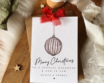 Weihnachtskarte Für Tochter Und Schwiegersohn – Mit Herzlichem Innentext, Inkl. Umschlag