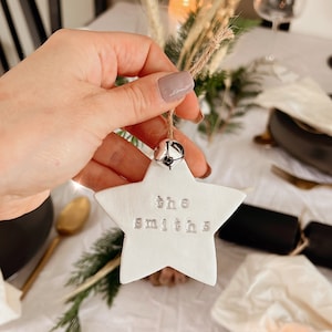 Handmade Personalised Clay Bauble Tree Decoration, Christmas Decoration, Tree Decs, Boho Decor, Bohemian, Xmas, Noel, Decoration Gift