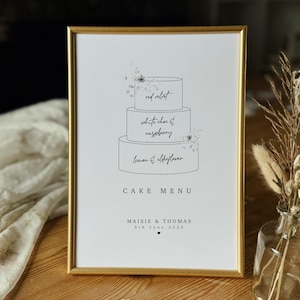 Gâteau impression d'enseigne de mariage, impression de saveurs de gâteau, signalétique de mariage imprimée, panneaux de mariage, signalétique de mariage personnalisée, signalétique de mariage personnalisée