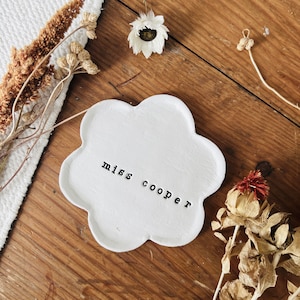 Personalised Teacher Trinket Dish, Teacher Gift, Teacher Trinket Tray (Teacher Keepsake, End of Term Gift Idea, Thank You Teacher Present)
