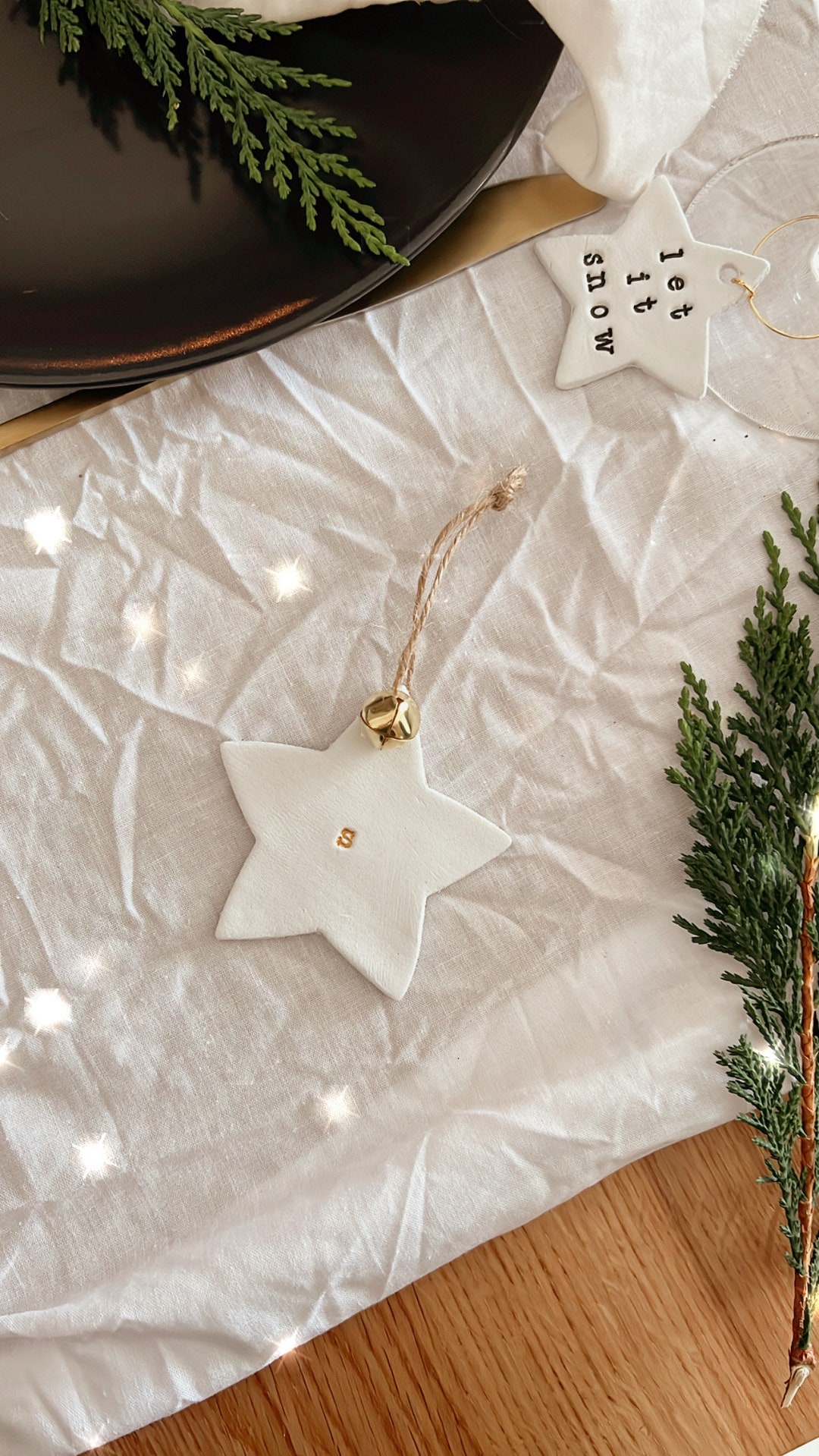 Initials Xmas Tree Decoration, Personalised Christmas Tree Decoration