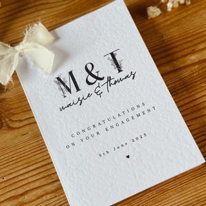 パーソナライズされた婚約カード、婚約カード、婚約カップルカード、お祝いカード、婚約カード