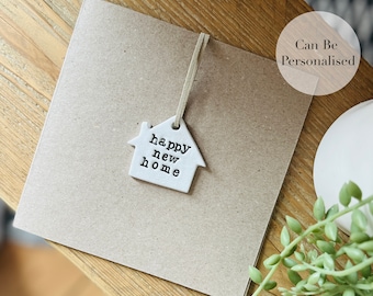 Clay Keepsake New Home Card - Personalised Card - New Home Cards - Housewarming Cards - Moving Cards - Card Gifts - New House Card