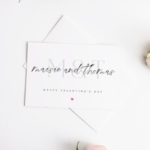 Personalised Valentines Day Card, Couples Valentine&#39;s Card, Card For Couples, Love Card, Happy Valentines Day Card, Boyfriend, Girlfriend