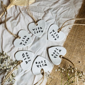 Clay Gift Tags Personalised Gift Tag Gift Tag Set Clay Place Names Wedding Favours Name Tags Clay Wedding Place Setting Favour image 3