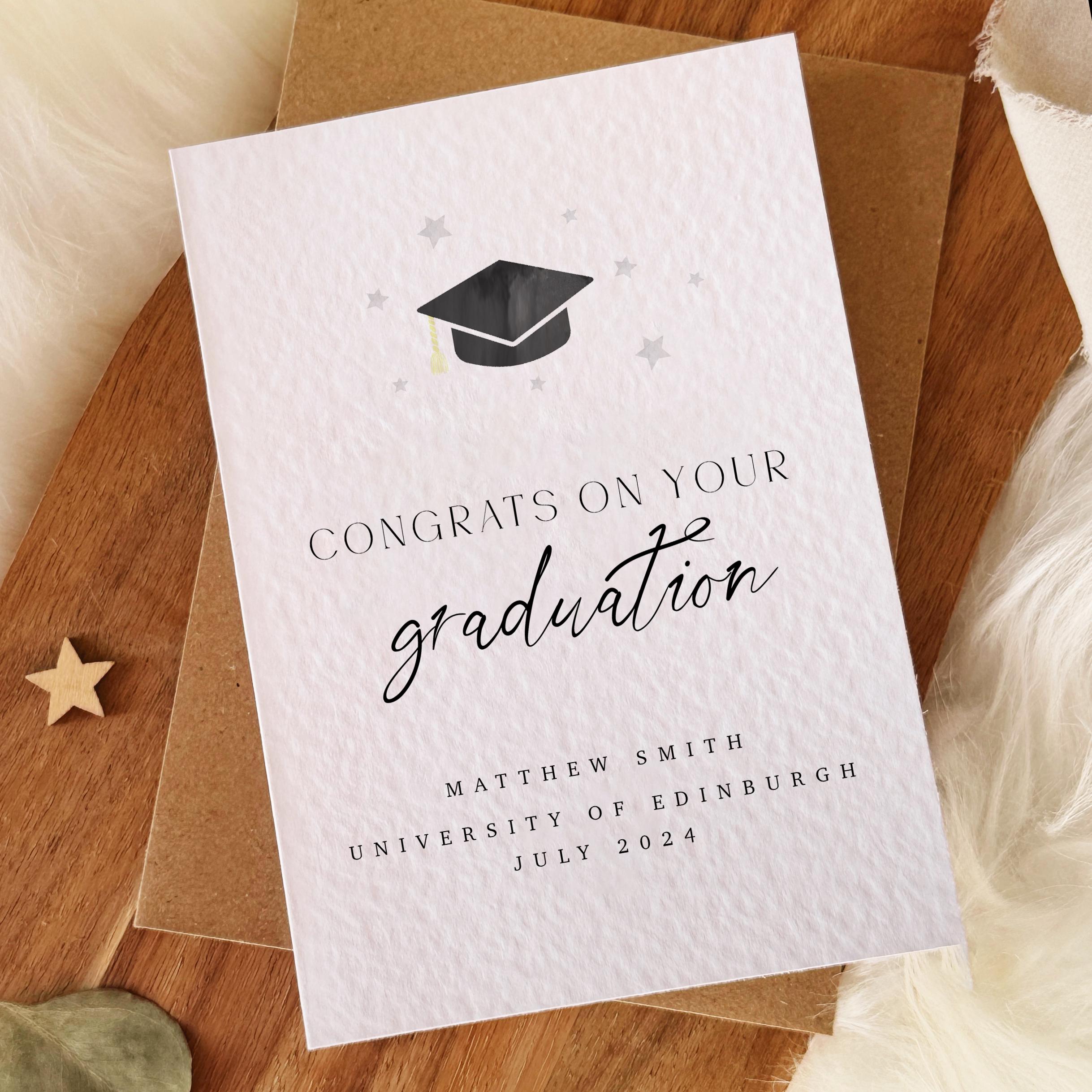 Personalised Graduation Card, Graduated Card, Celebration Card ...