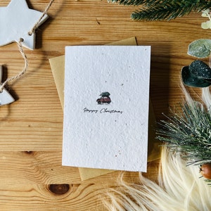 Cartão de Natal plantável, cartão de Natal semeado, cartões de férias de inverno, cartões ecológicos, cartões de carro, cartões de felicitações festivos, presentes de Natal