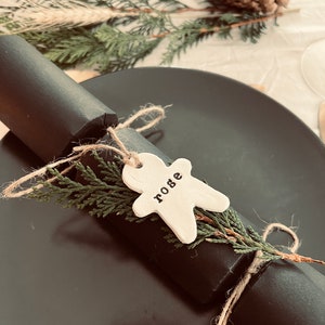 Personalizowane etykiety na petardy świąteczne - Nazwy miejsc na stole - Zawieszki na petardy - Świąteczne nazwy miejsc - Dekoracja stołu na świąteczną kolację - Boże Narodzenie - Noel
