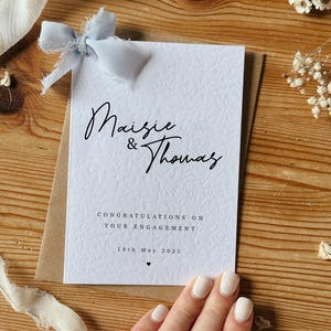 パーソナライズされた婚約カード、婚約カード、婚約カップルカード、お祝いカード、婚約カード