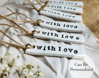 Personalised Clay Gift Tags - Wedding Place Settings