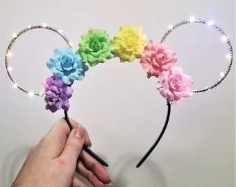 Pride Rainbow Mickey Ears Flower Crown