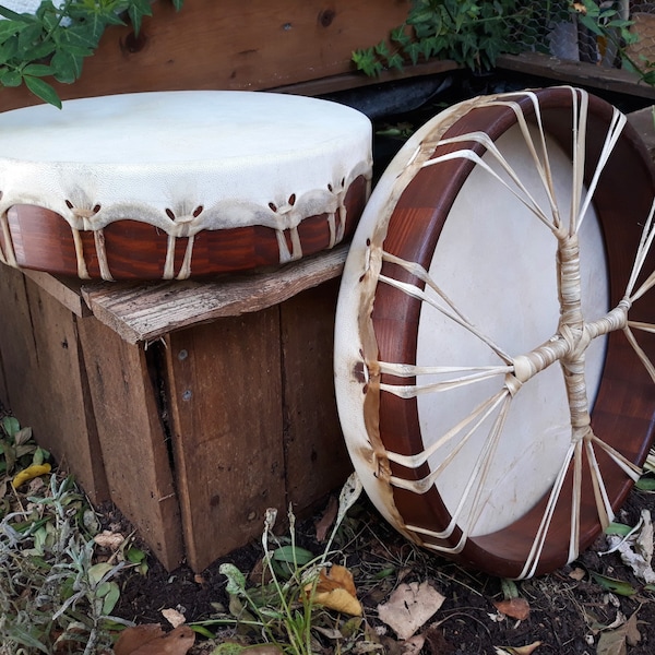 Tambours chamaniques « Lakota » - 41,5 cm et 51,5 cm. Trommel Schamanen, trommel schamanische, tambour chamanique, tambourin chamanique, tambour chamanique