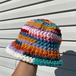 Puffy Crochet Scrap Bucket Hats - Etsy