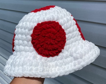 Crochet Puffy Toad Mushroom Bucket Hat