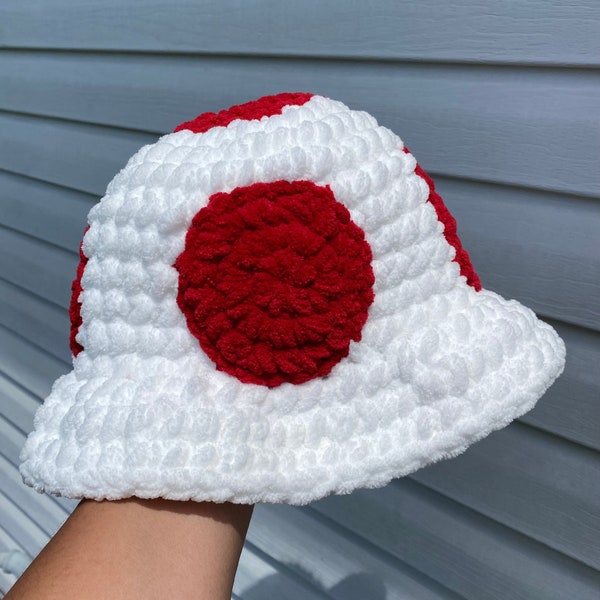 Crochet Puffy Toad Mushroom Bucket Hat