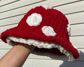 Crochet Puffy Mushroom Bucket Hat