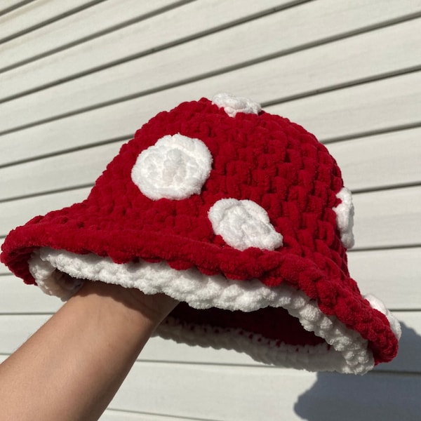Crochet Puffy Mushroom Bucket Hat