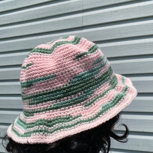 Crochet Scrap Bucket Hats Watermelon