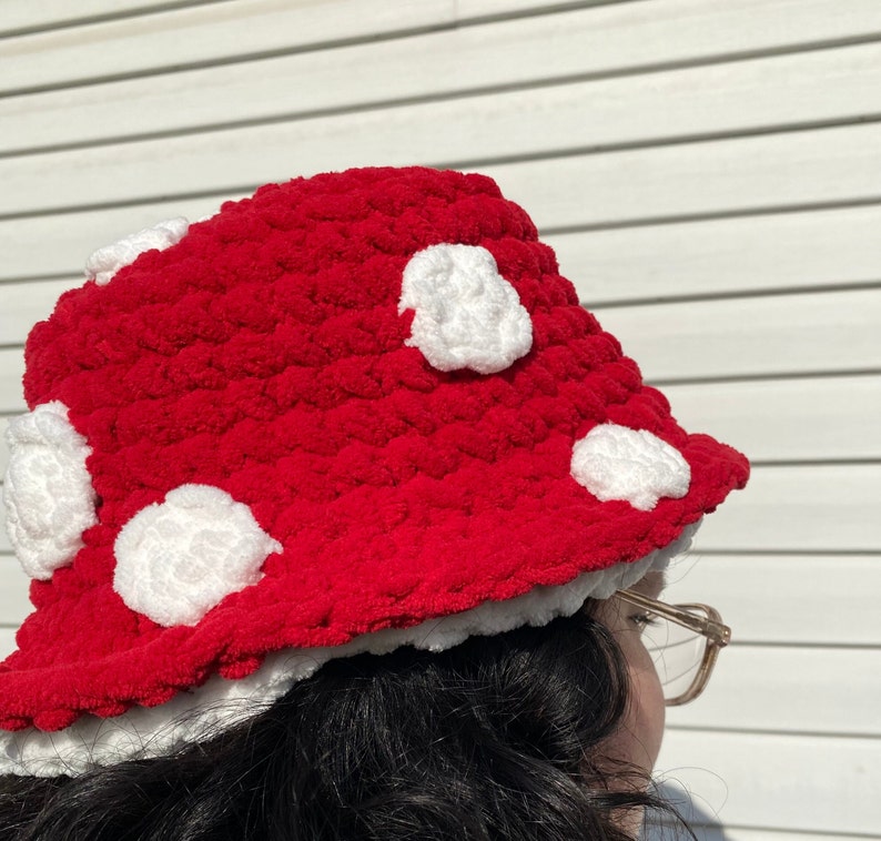 Crochet Puffy Mushroom Bucket Hat Etsy