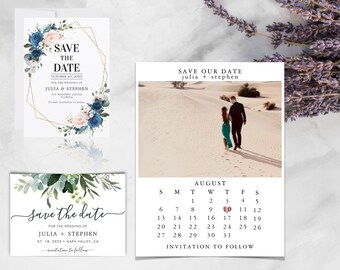 Save The Date Calendar Template Etsy