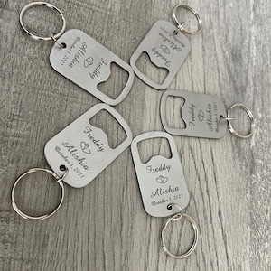 Stainless Steel Bottle Openers| Personalized Wedding Favor | Bottle Opener Keychain | Personalized Bottle Opener Favors