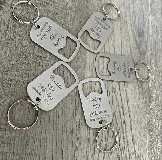 Personalized Birthday Favors Bottle Opener Keychains Bulk 