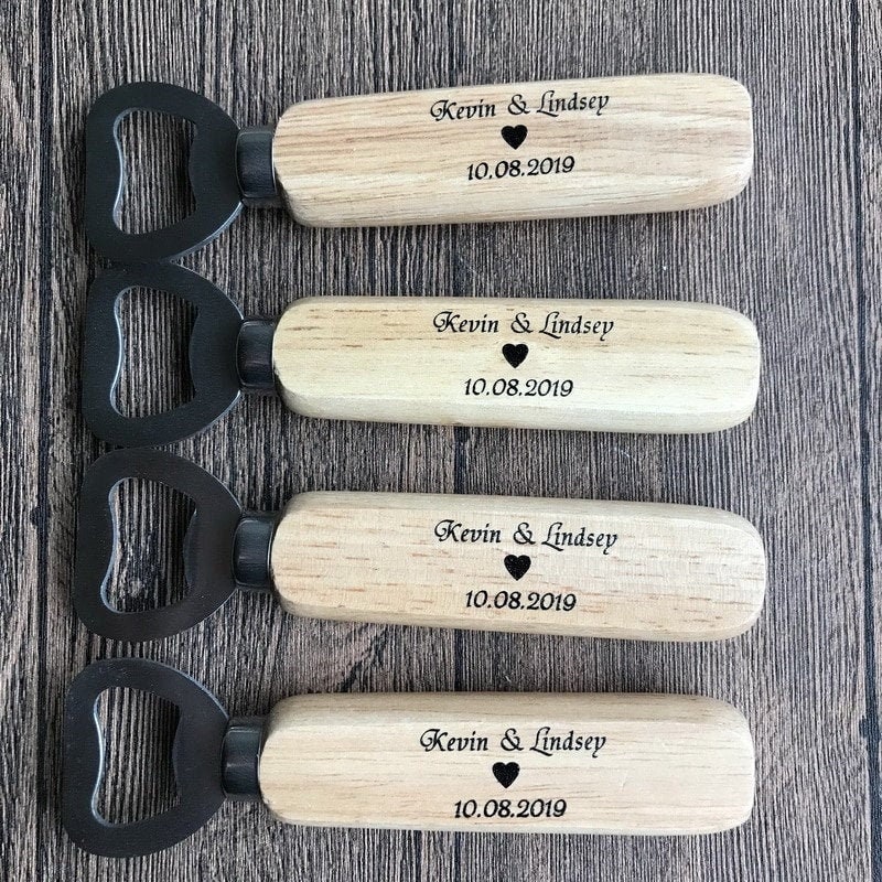 Bulk Personalized Bottle Opener Wedding Favors Rustic Etsy