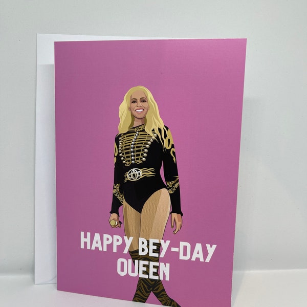 Beyonce geïnspireerde verjaardagskaart