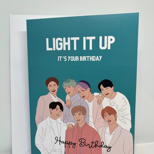 BTS geïnspireerde verjaardagskaart