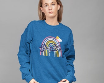 Homebody Sweatshirt Rainbow Sweater Preppy Sweatshirt Kampvuur Sweatshirt Dames Sweatshirt Travel Outfit Outdoor Sweatshirt