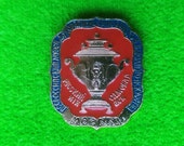 Russian samovar of 19th century. Museum of Applied Arts. Pin. Soviet vintage pin