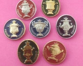 Russian samovar, Pin. Set of 7 badge. Soviet Vintage Pin, Vintage collectible badge