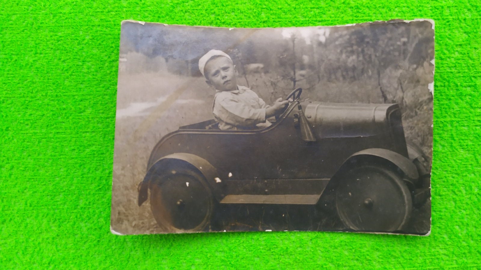 Vintage photo. Photo. Original. Boy. Children's car. | Etsy