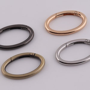 1.5&quot; (37mm Inner) oval spring o ring  metal clasps spring gate ring spring o ring clasp push gate snap hooks 2-4-10pcs