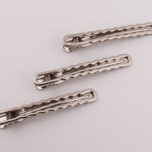 silver hair alligator clips, hair accessory blanks, hair clips, bulk alligator clips, flower hair bow clip, silver alligator 10-20-50 pcs