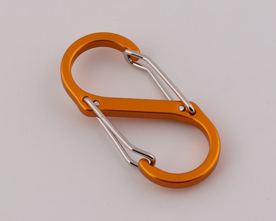 51mm×16mm Colours Alloy Carabiner S Dual Gated Spring Snap Key