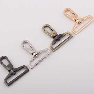 1.5" (38mm Inner) swivel clasp swivel hook metal swivel lobster claw clasp push gate snap hook purse hardware 2-4-10 pcs