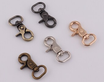 5/8" (16mm Inner) swivel clasp hook,snap hook,metal lobster clasp,webbing strap hook,swivel strap hook for bag, purse,spring hook 2-4-10pcs