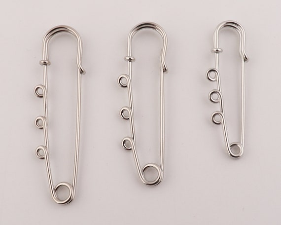 Large Silver Safety Pins Kilt Pins Brooch Giant Safety Pin Charm ,metal Safety  Pin for Clothes 108mm 