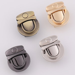 1-2-5 pcs Insert lock bag lock purse metal clutch lock turn lock purse hardware purse handbag accessories 36mm×39mm