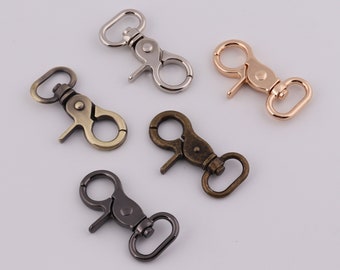 3/4" (20mm Inner) swivel clasp hook,snap hook,metal lobster clasp,webbing strap hook,swivel strap hook for bag, purse,spring hook 2-4-10pcs