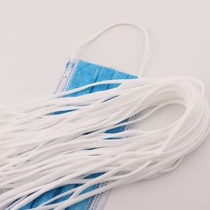 4×2mm outer flat comfortable elastic band for ear loops,white color flat nylon elastic bands,DIY beads Jewelry sewing garment accessories