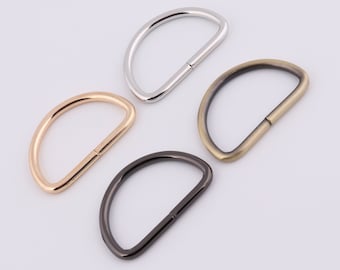 2" (50mm Inner) non welded dee ring metal d ring accessories purse d ring buckle strap rings bag hardware  2-4-10pcs